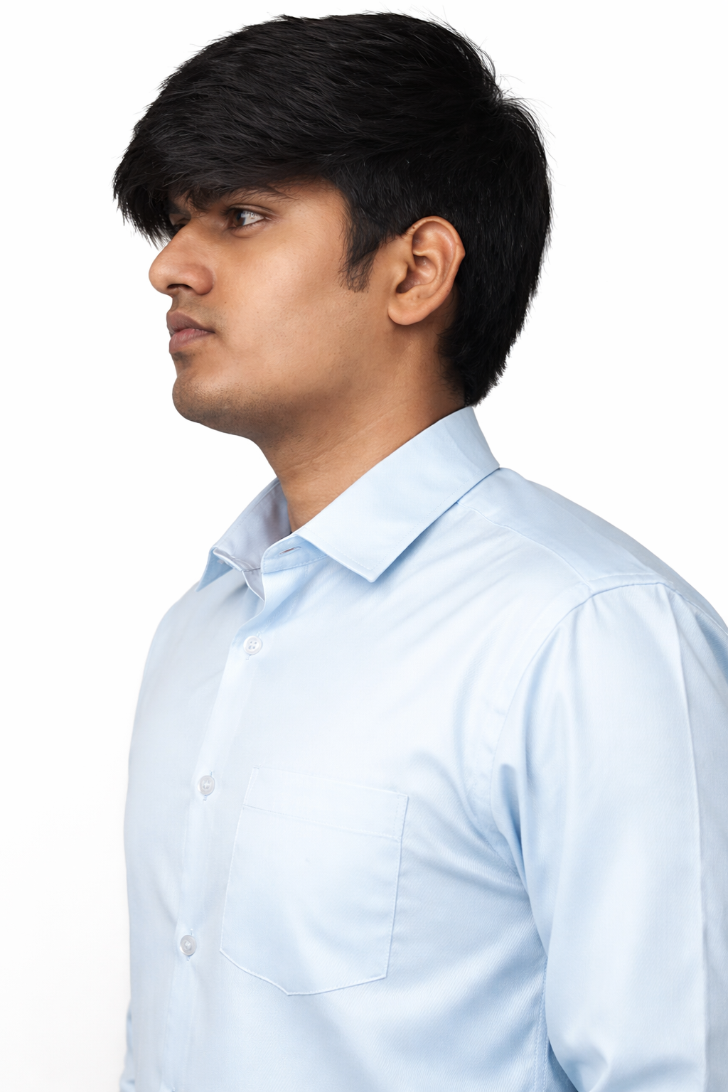 Blue Ice Grey Micro-Textured Formal Shirt
