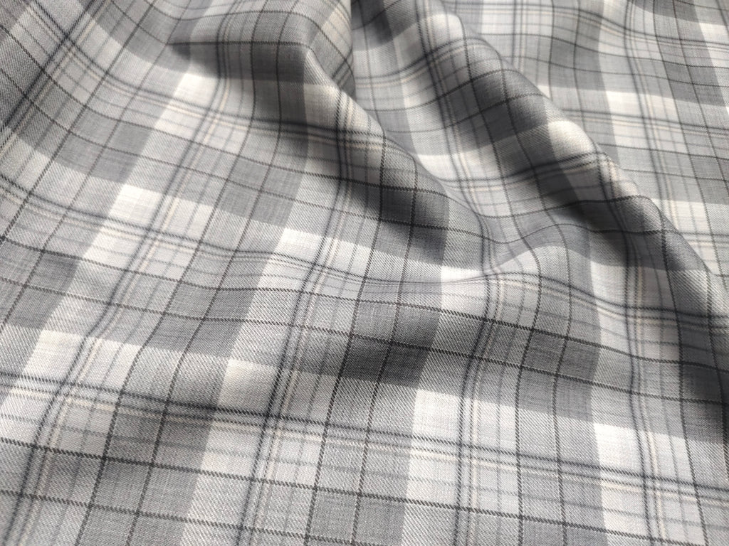 Grey Windowpane Check Shirt