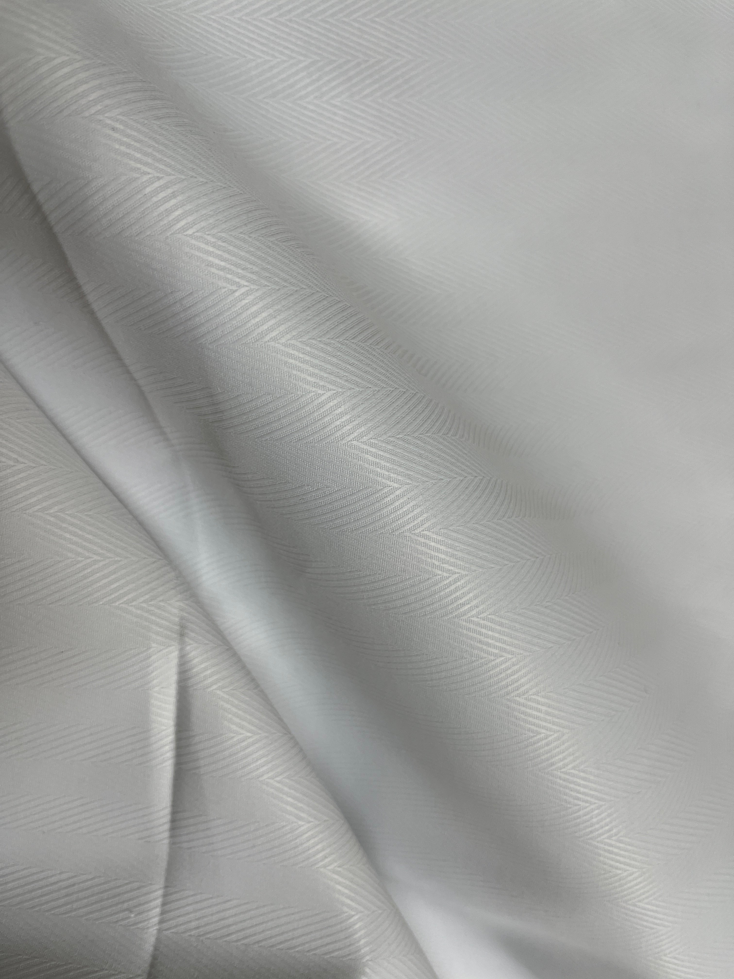 Premium White Herringbone Formal Shirt